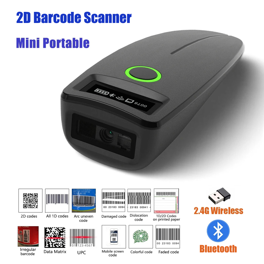Barcode Scanner Wireless - 2D 바코드 스캐너 W7 미니 무선