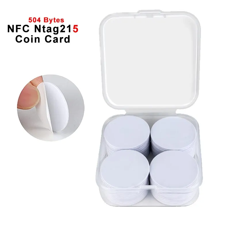 Nfc Tag Programmable - 20개 13.56MHz Ntag215 NFC 코인 접착