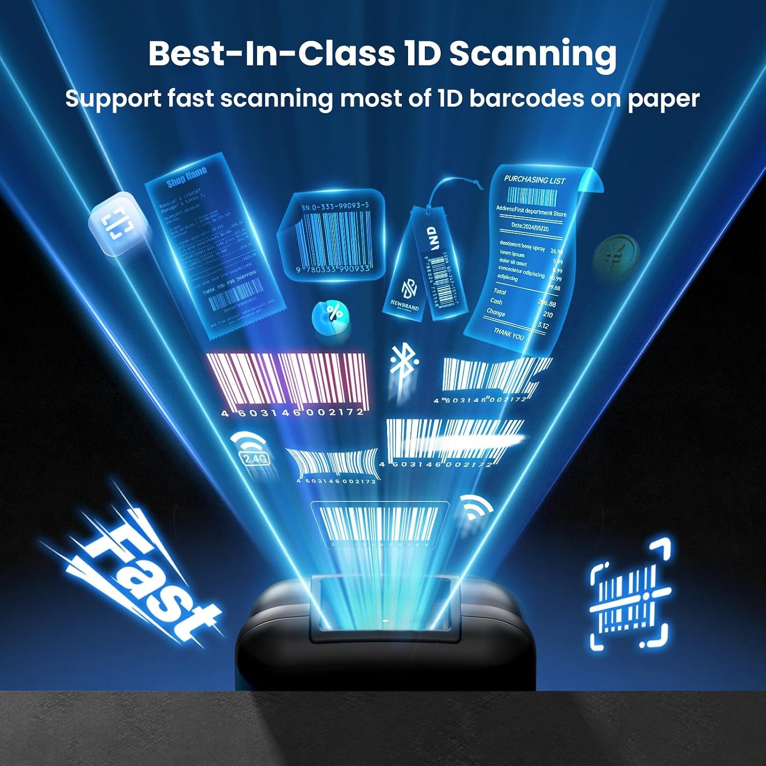 EYOYO 미니 바코드 스캐너 1D 2.4G 무선 바코 - Barcode Scanner Wireless 리뷰 및 가격