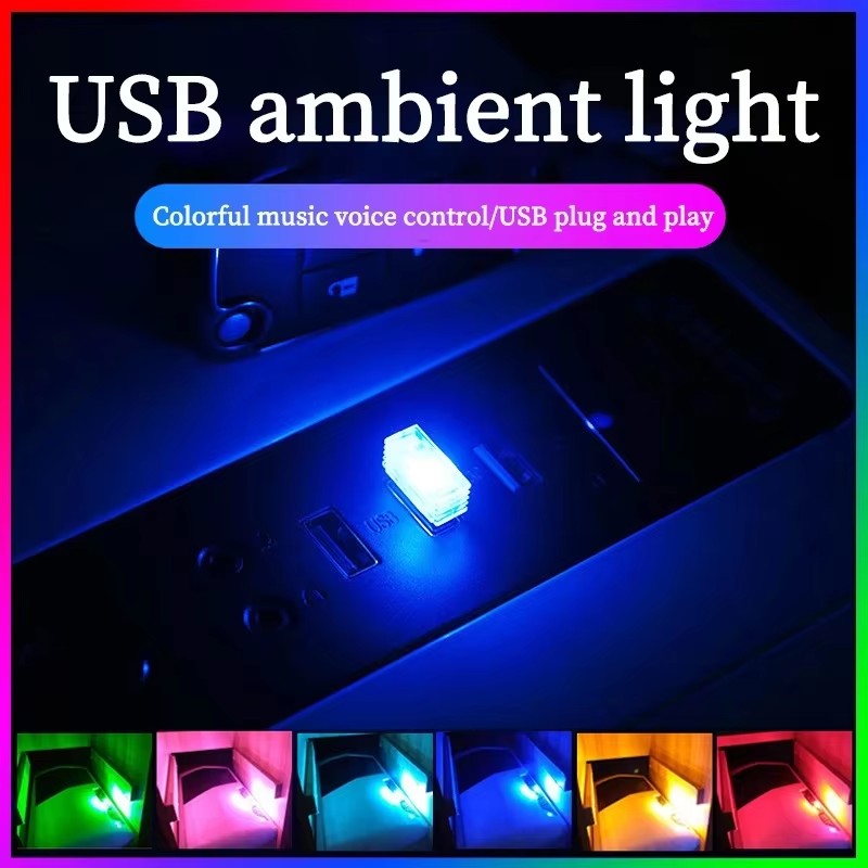 1/4pc 미니 USB LED 자동차 조명 자동차 인테 - Electronics Gadgets For Car 리뷰 및 가격