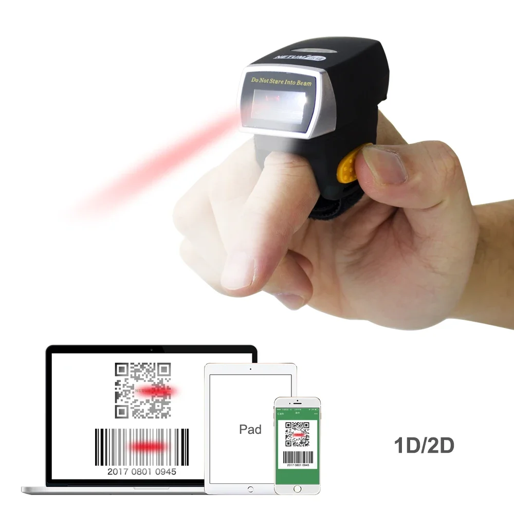 새로운 넷움 미니 손가락 링 바코드 스캐너 CCD 1D - Barcode Scanner Wireless 리뷰 및 가격