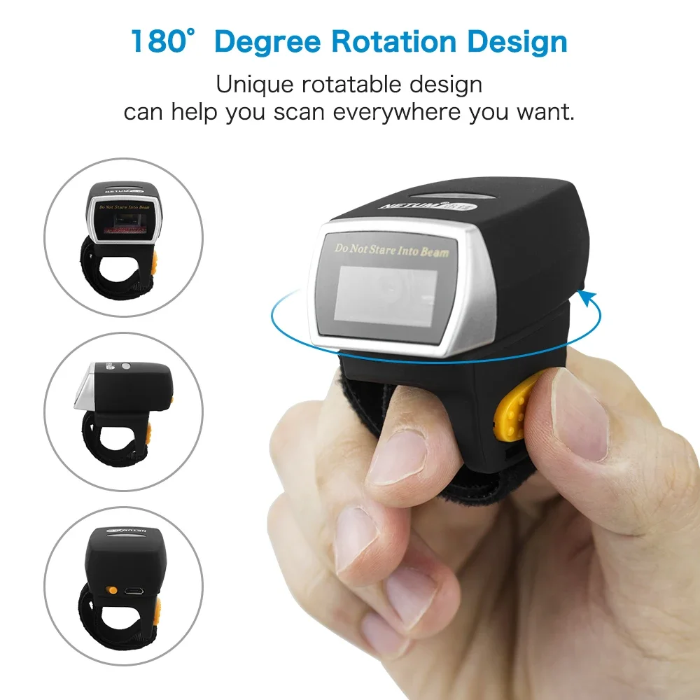 새로운 넷움 미니 손가락 링 바코드 스캐너 CCD 1D - Barcode Scanner Wireless 리뷰 및 가격