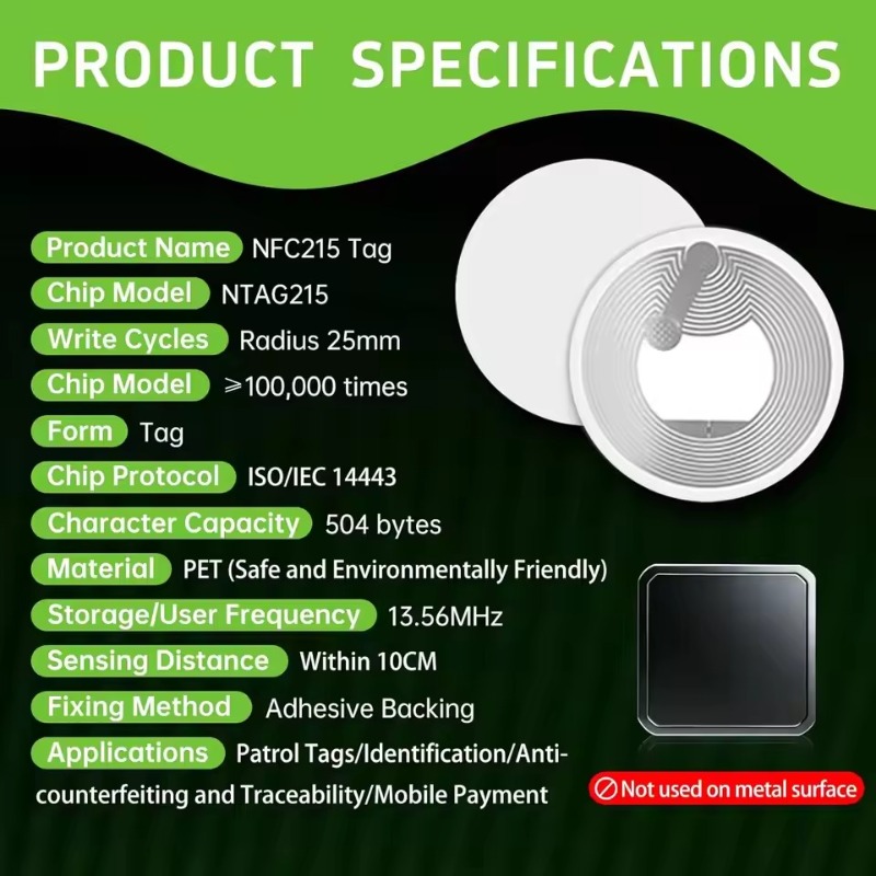 100/5PCS NTAG213/NTAG215/NTAG2 - Nfc Tag Programmable 리뷰 및 가격