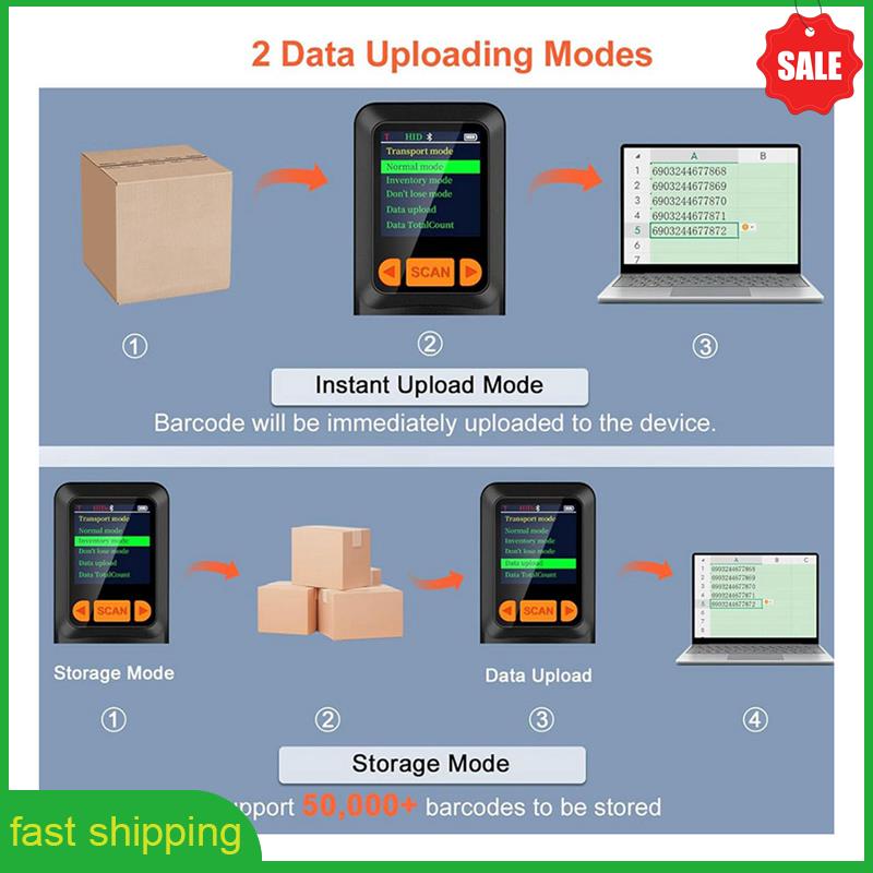 A010 휴대용 블루투스 2D QR 1D 바코드 스캐너 - Barcode Scanner Wireless 리뷰 및 가격