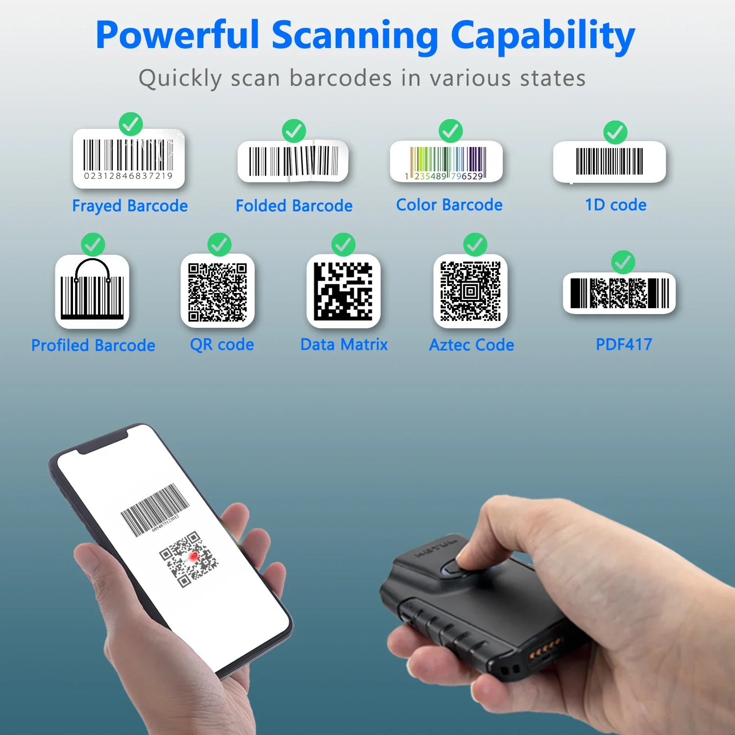 Netum E800 QR 코드 리더폰 백 클립 2D 무 - Barcode Scanner Wireless 리뷰 및 가격